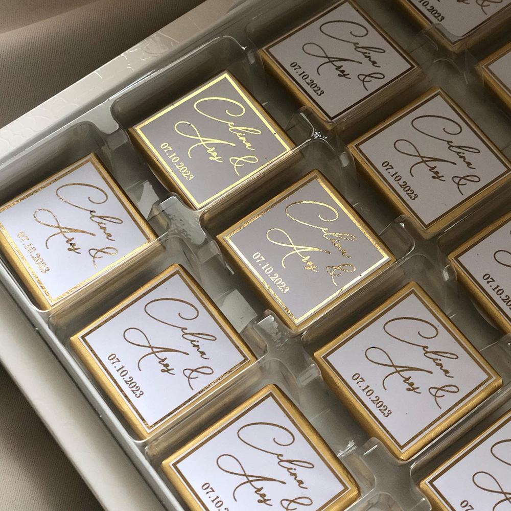 Personalised Candle Label - 50pcs Wedding Chocolate Packing Papers Engagement