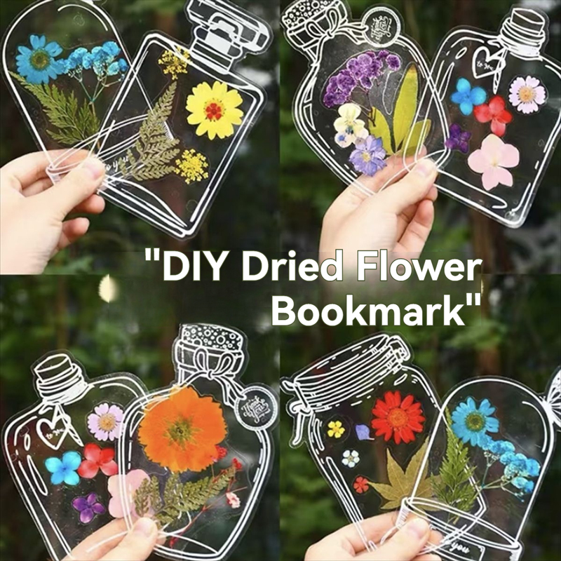 Dried Flower Bookmark - 20PCS Bookmark Making Kit, Transparent Flower