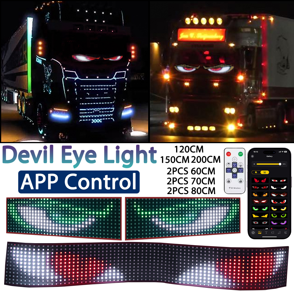 Custom Map Poster - Truck Devil Eyes LED Light APP