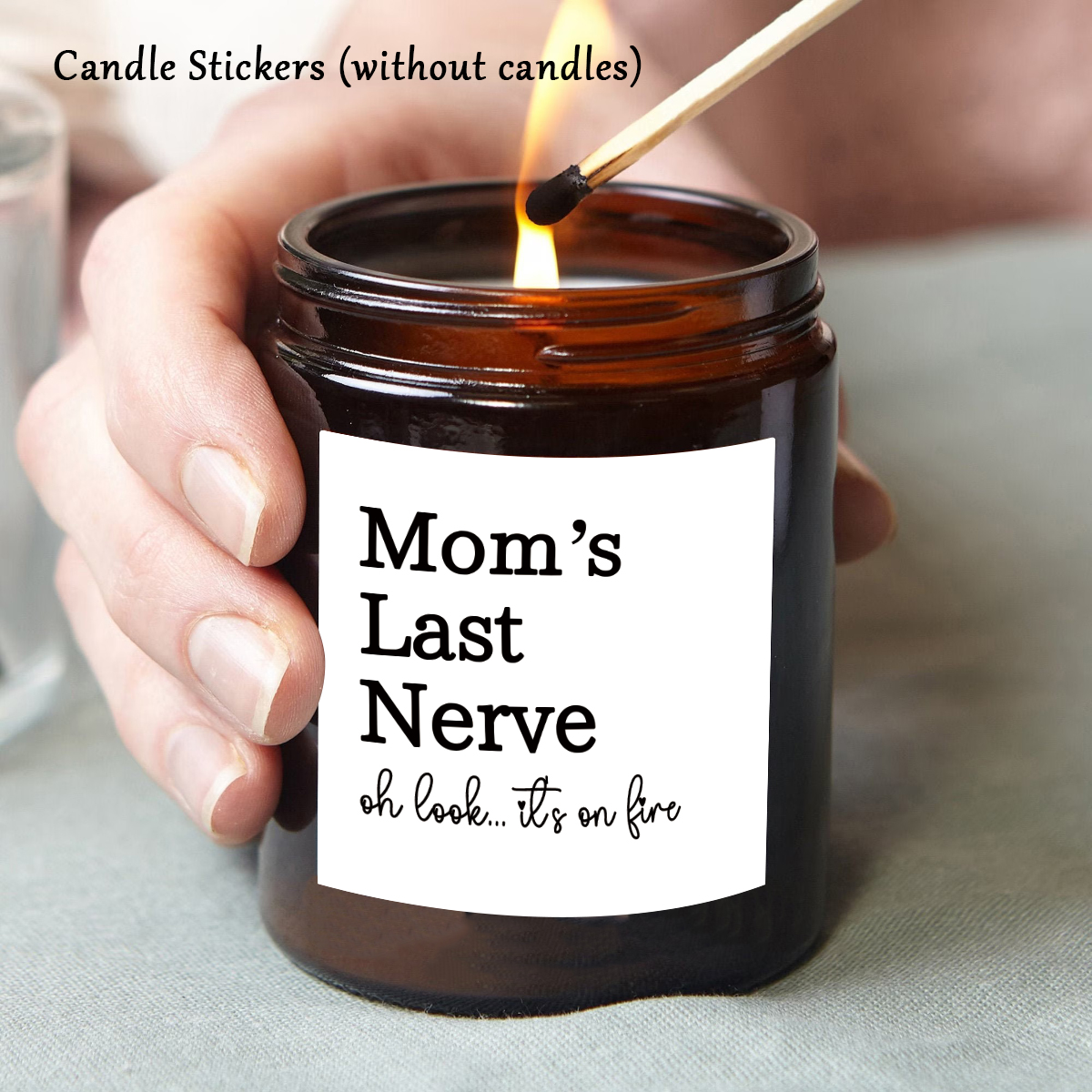 Personalised Candle Label - 10pcs Humor Candle Label Stickers For