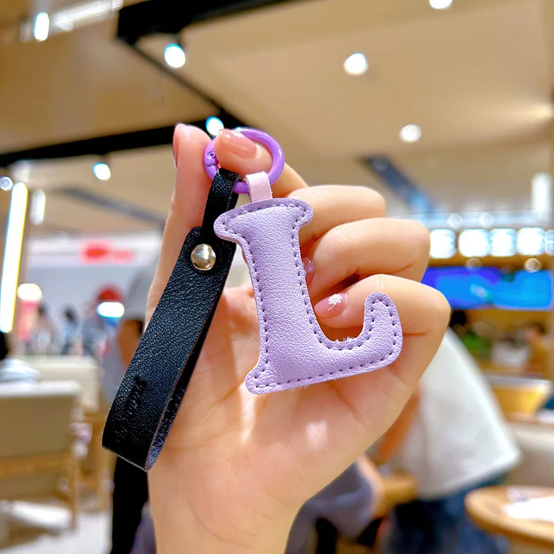 A to Z PU Leather Initial Lett - Monogram Keychain Leather บทวิจารณ์และราคา