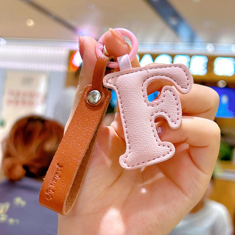 A to Z PU Leather Initial Lett - Monogram Keychain Leather บทวิจารณ์และราคา