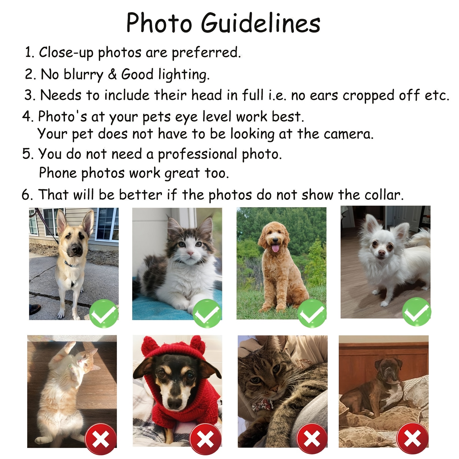 1PC Personalized Pet Head 2D I - Pet Portrait Custom บทวิจารณ์และราคา