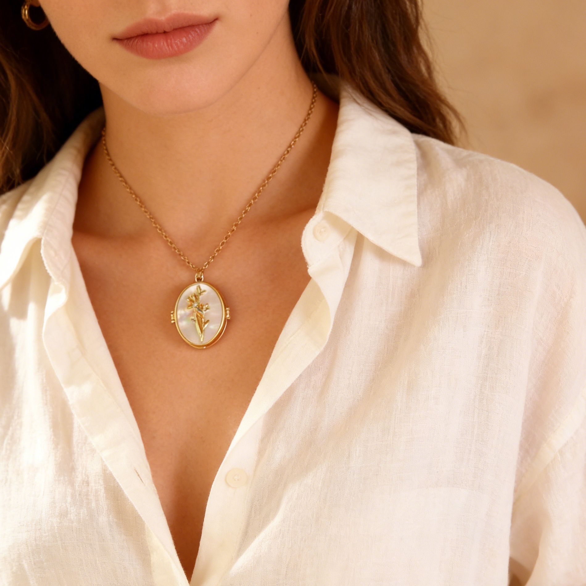 Diamon Birth Flower Custom Col - Birth Flower Necklace บทวิจารณ์และราคา