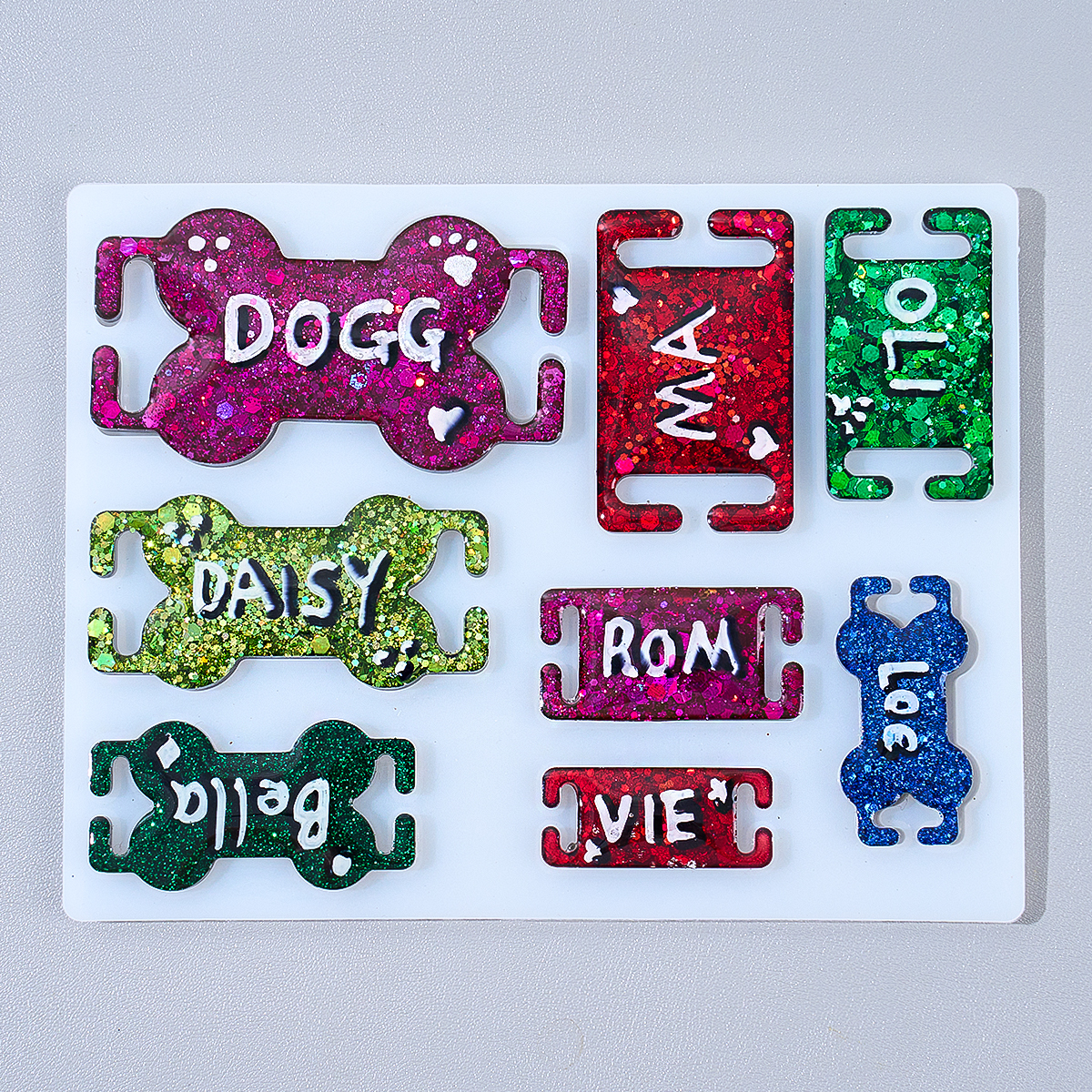 DIY Cat Dog ID Tag Silicone Mo - Name Necklace Custom บทวิจารณ์และราคา