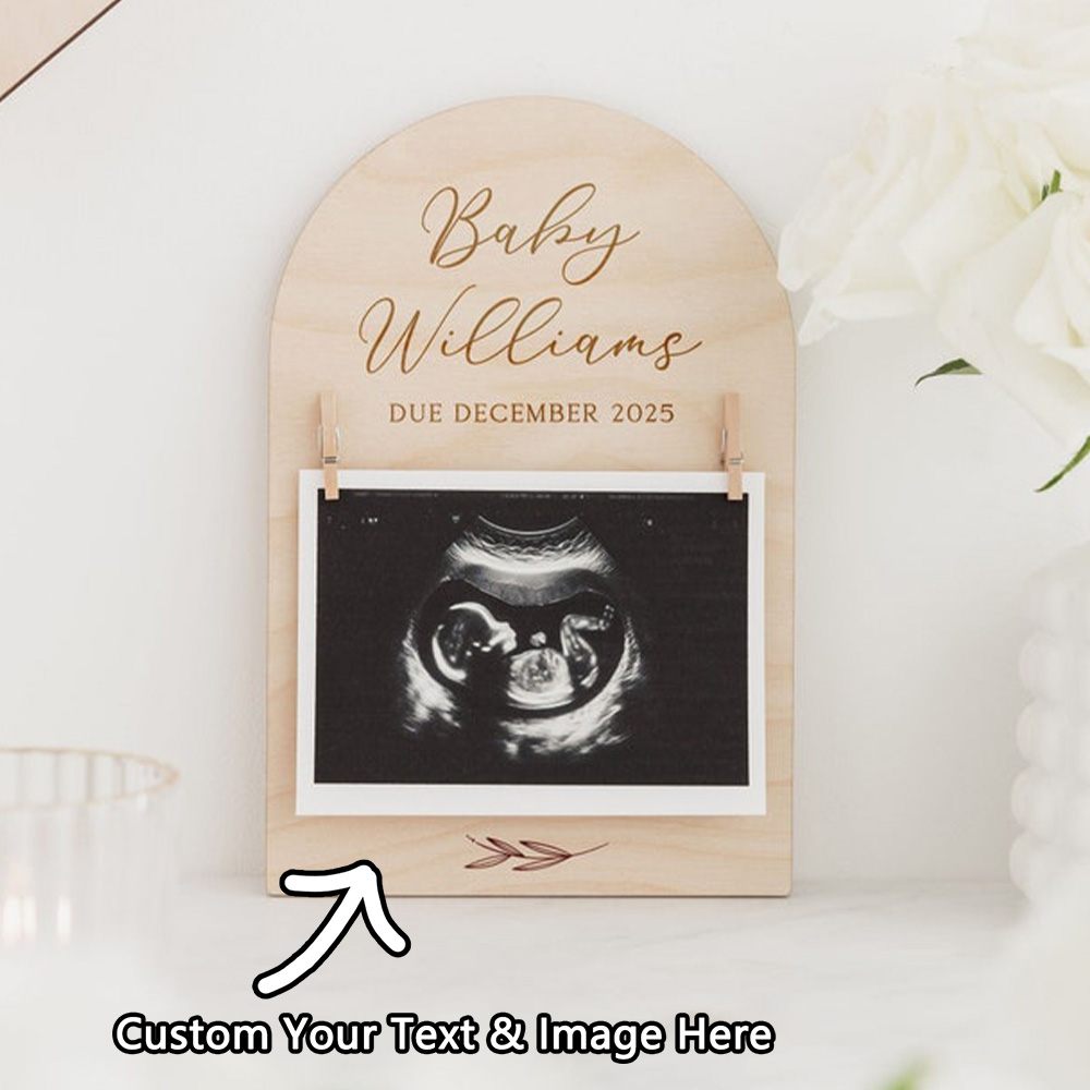Personalised Pregnancy Announc - Engraved Wood Frame บทวิจารณ์และราคา