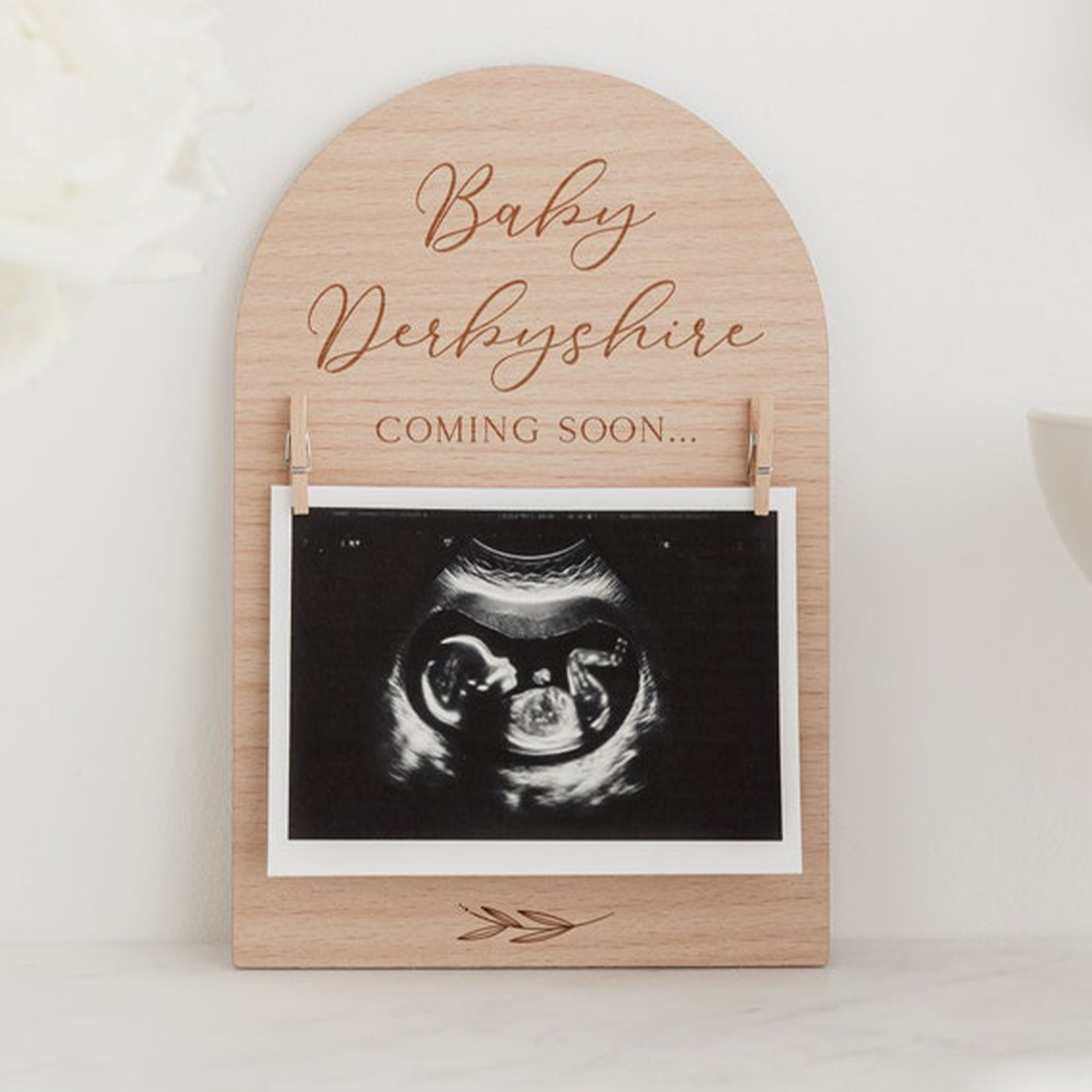 Personalised Pregnancy Announc - Engraved Wood Frame บทวิจารณ์และราคา