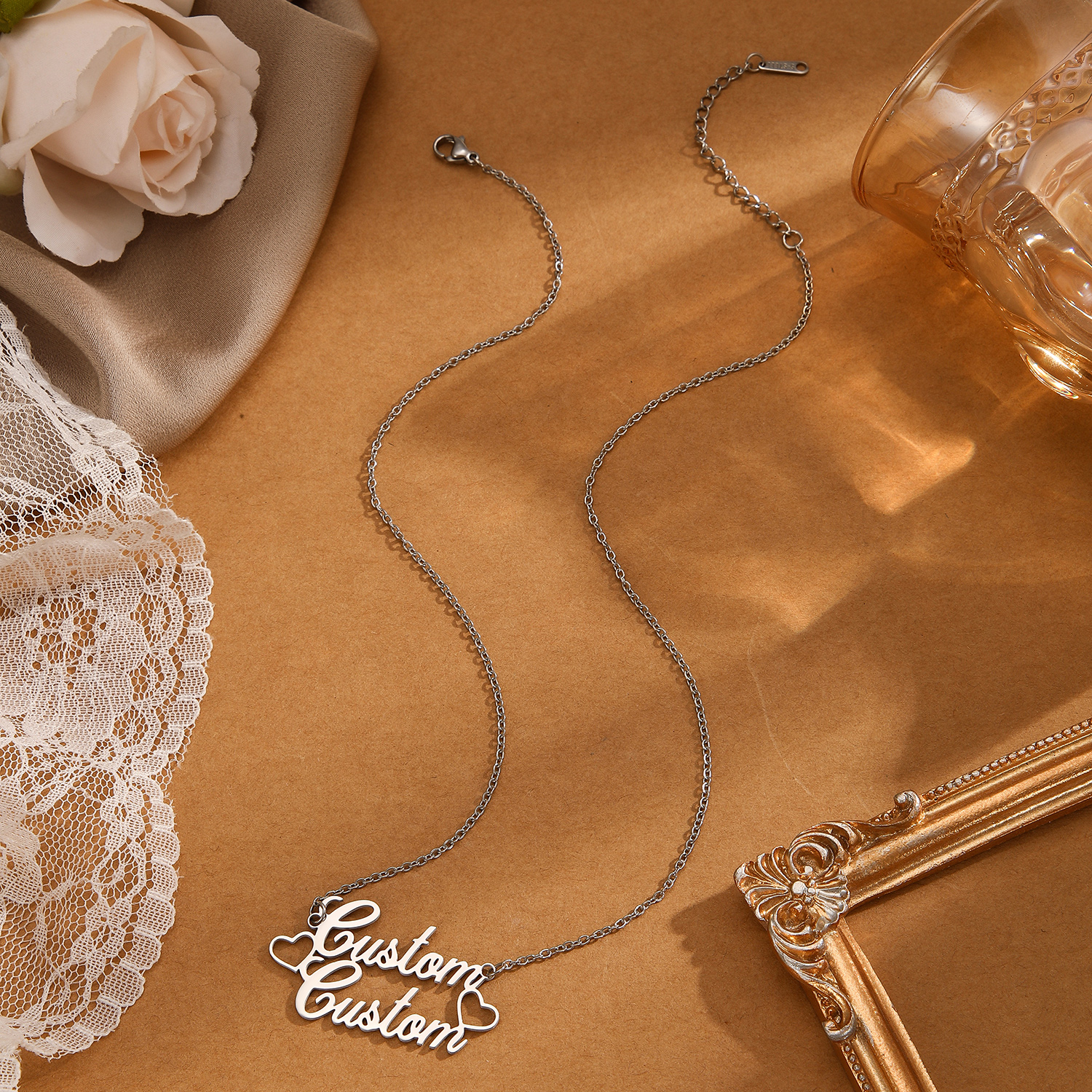 1pc Stainless Steel Customized - Name Necklace Custom บทวิจารณ์และราคา