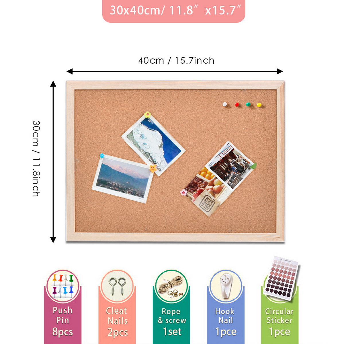 Vintage Pine Wood Frame Cork B - Engraved Wood Frame บทวิจารณ์และราคา