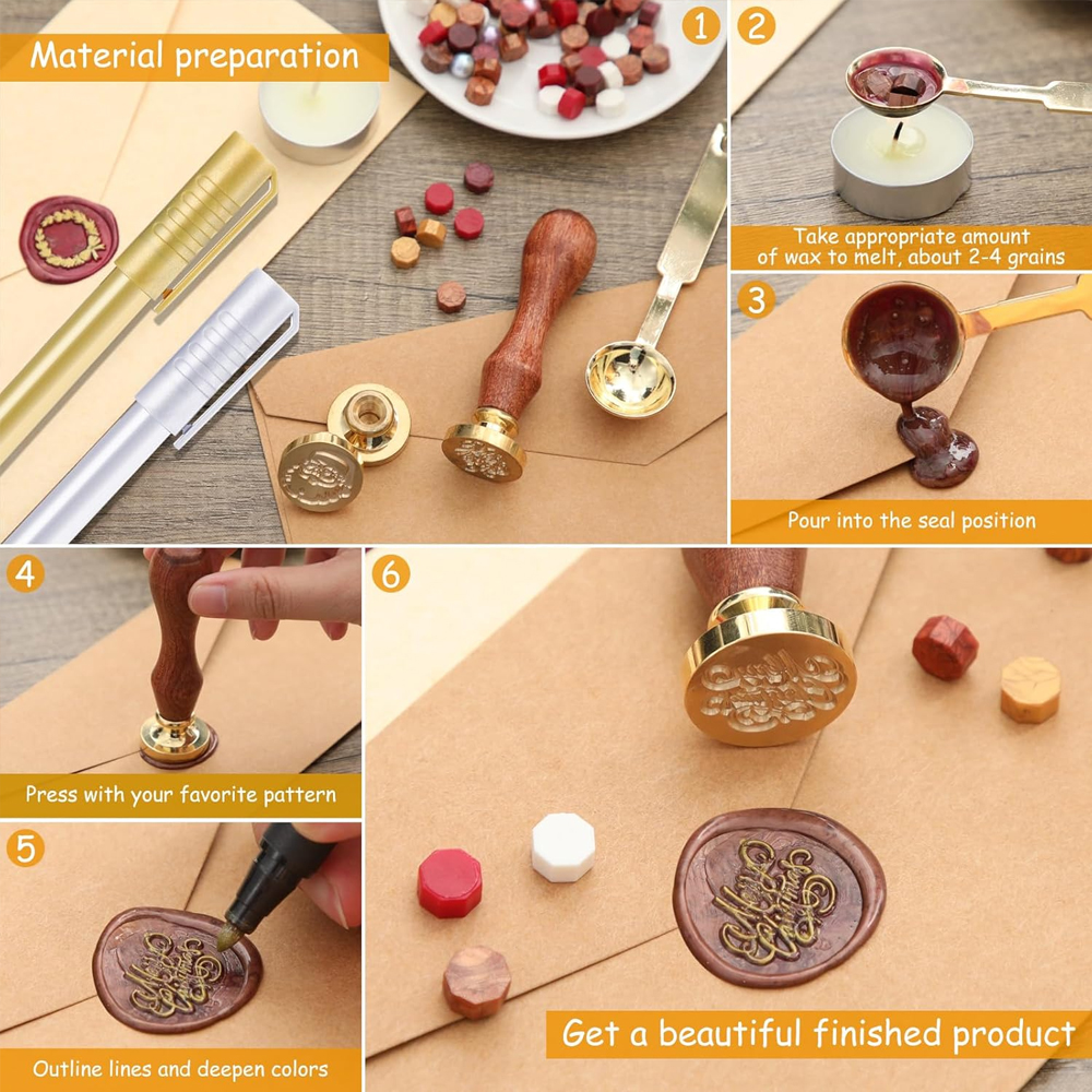 Custom Wax Seal Stamp, Persona - Wax Seal Letter Kit บทวิจารณ์และราคา
