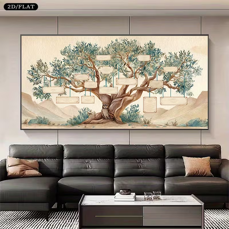 2D Flat, 2D Flat, Large Canvas - Family Tree Print บทวิจารณ์และราคา