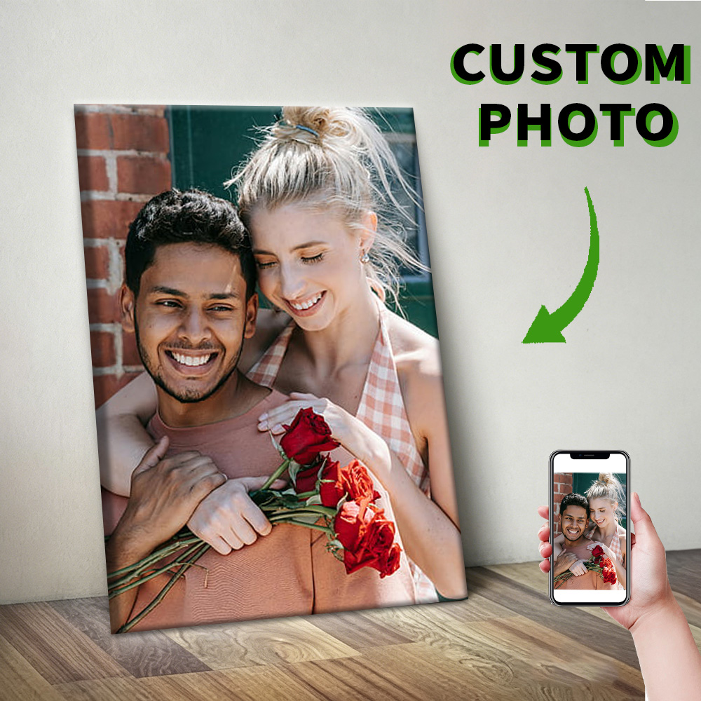 1 Pc Customized Photos on Canv - Engraved Wood Frame บทวิจารณ์และราคา
