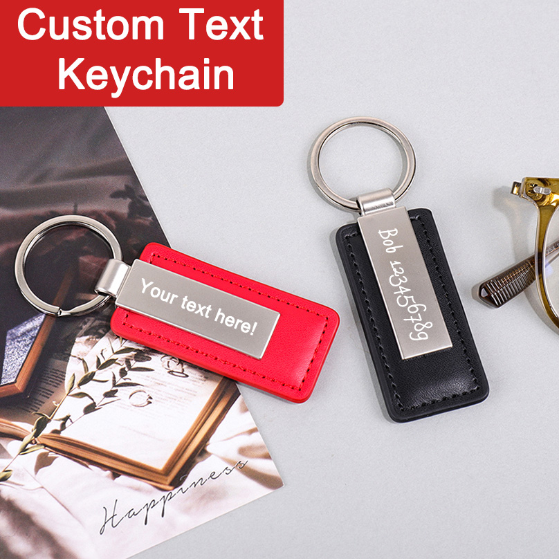 PU Leather Custom Name Keychai - Initial Ring Custom บทวิจารณ์และราคา