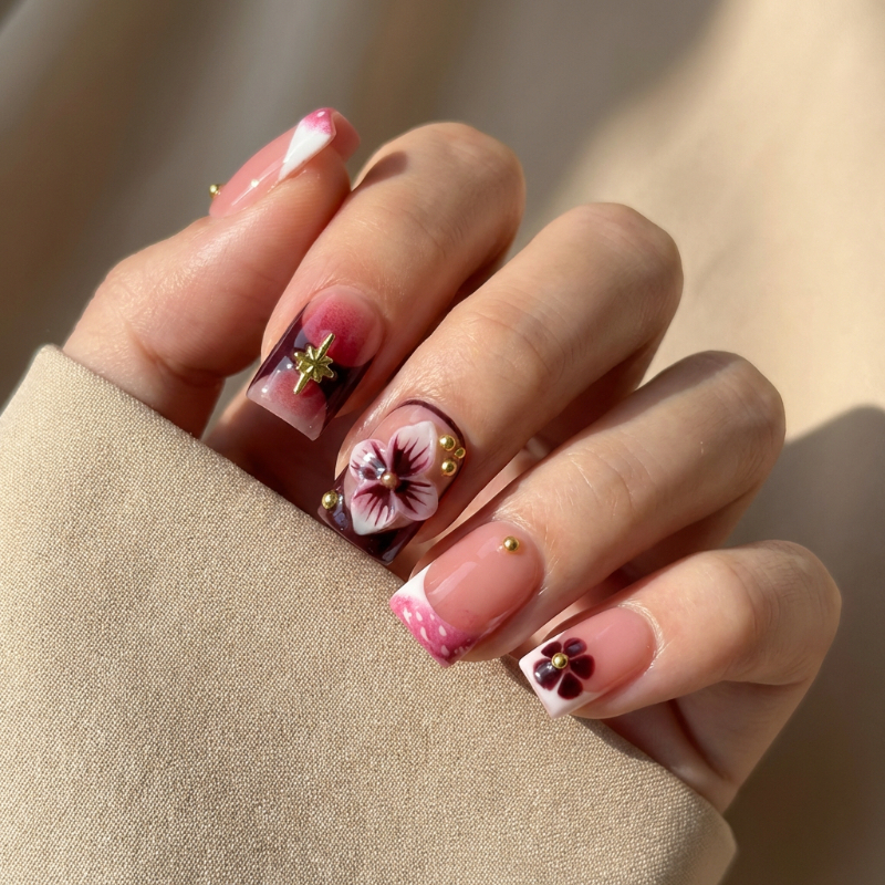 10Pcs Handmade Luxury Short Pr - Pressed Flower Art บทวิจารณ์และราคา