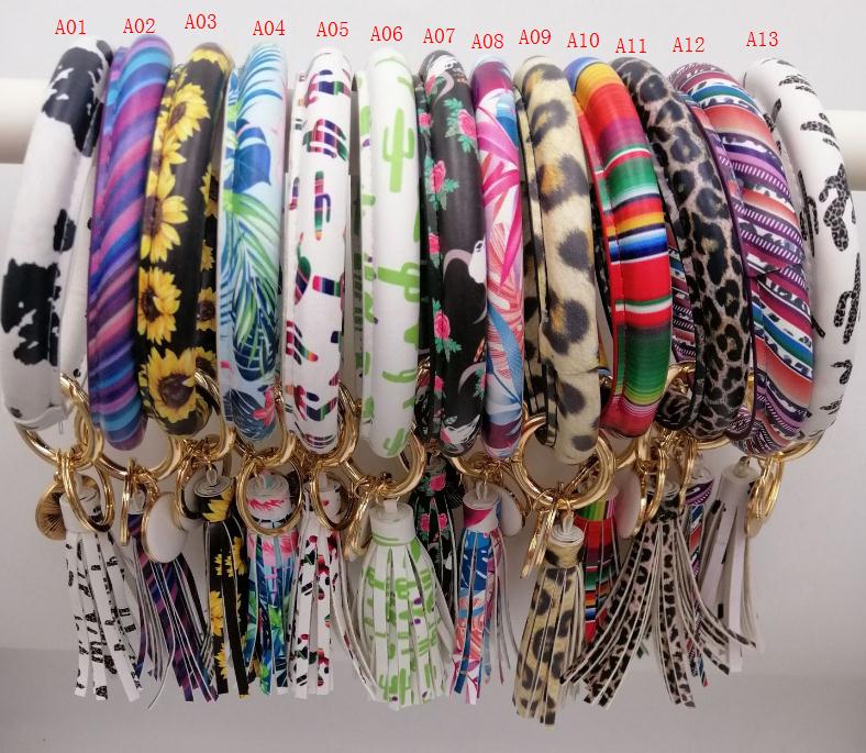 Sunflower Cactus Monogrammed K - Monogram Keychain Leather บทวิจารณ์และราคา