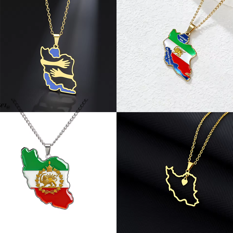 Lucktune Iran Map Pendant Neck - Custom Star Map บทวิจารณ์และราคา