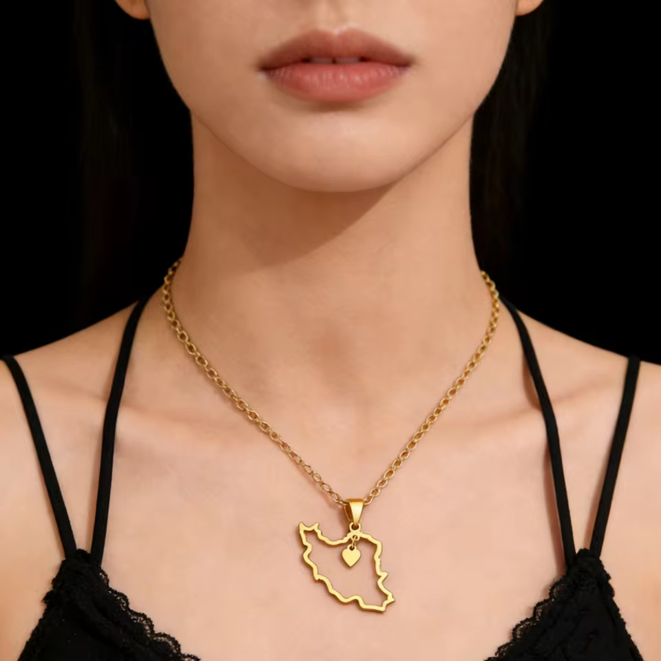 Lucktune Iran Map Pendant Neck - Custom Star Map บทวิจารณ์และราคา