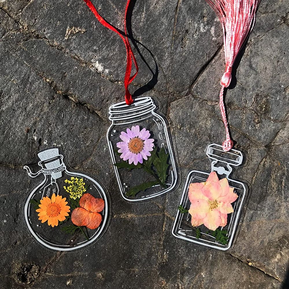 30Pcs Handmade DIY Transparent - Dried Flower Bookmark บทวิจารณ์และราคา