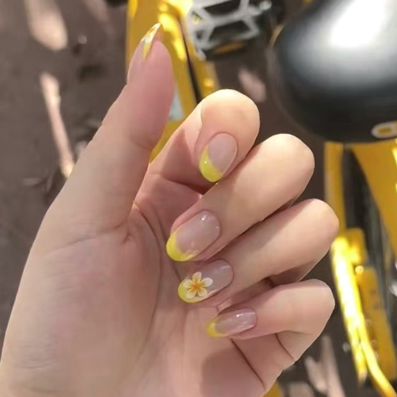 24Pcs Yellow Floral French Des - Pressed Flower Art บทวิจารณ์และราคา