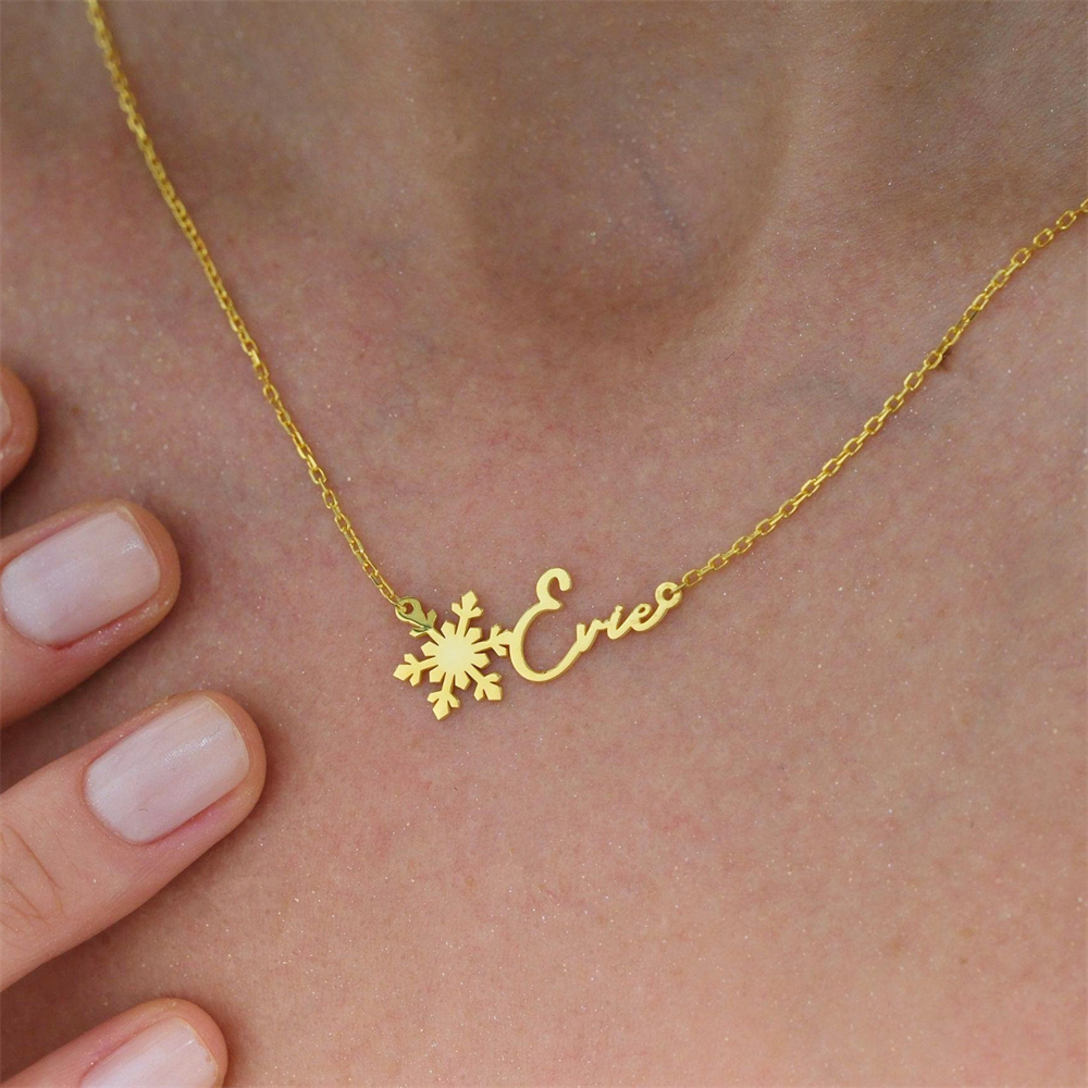 Custom Simple Name Necklace St - Birth Flower Necklace บทวิจารณ์และราคา