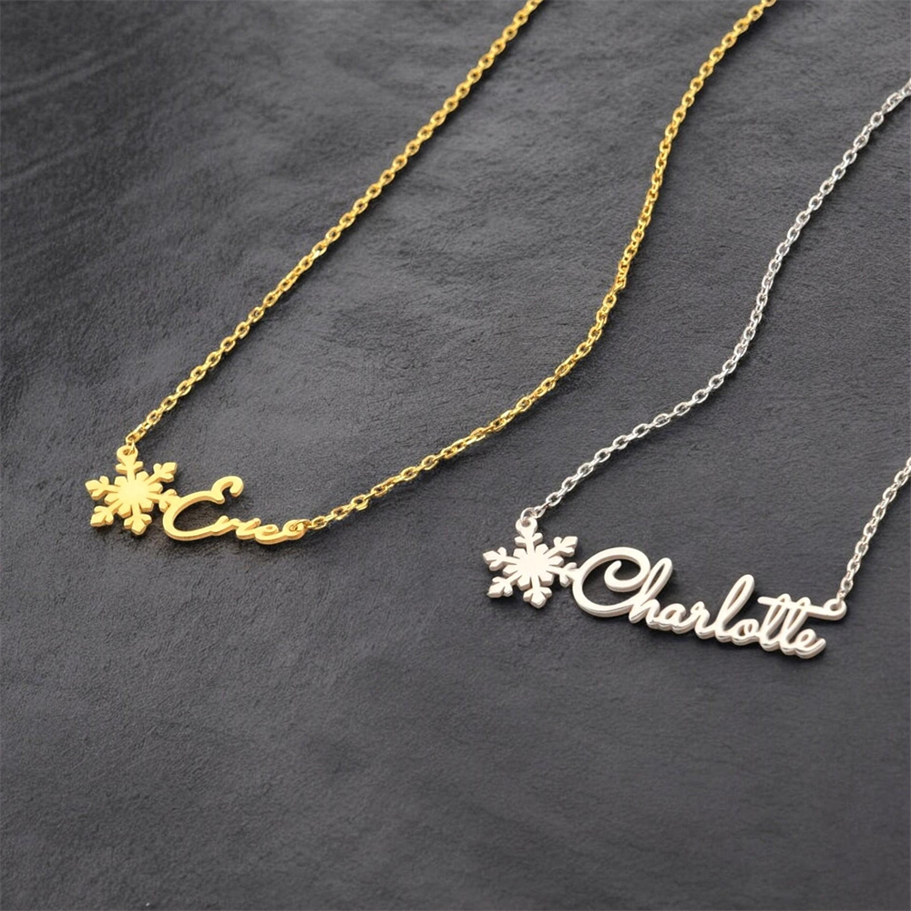 Custom Simple Name Necklace St - Birth Flower Necklace บทวิจารณ์และราคา
