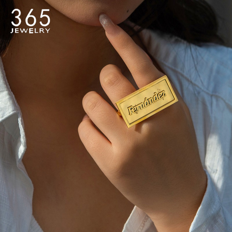 Fashion Custom Name Rings Stai - Initial Ring Custom บทวิจารณ์และราคา