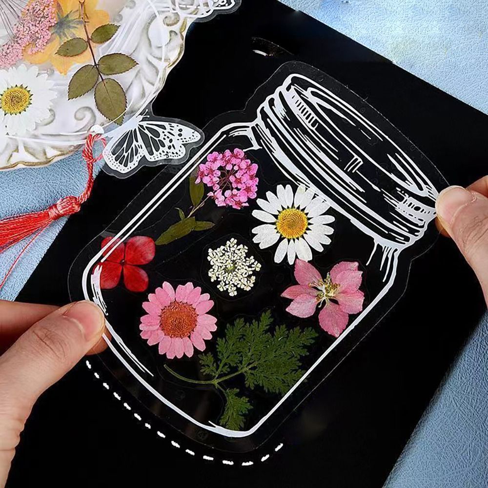 Glassware Shape Bookmarks Stic - Dried Flower Bookmark บทวิจารณ์และราคา