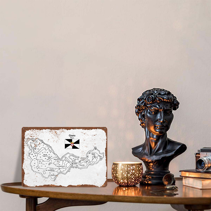 Handdrawn Map of Ceuta. Poster - Custom Map Poster บทวิจารณ์และราคา