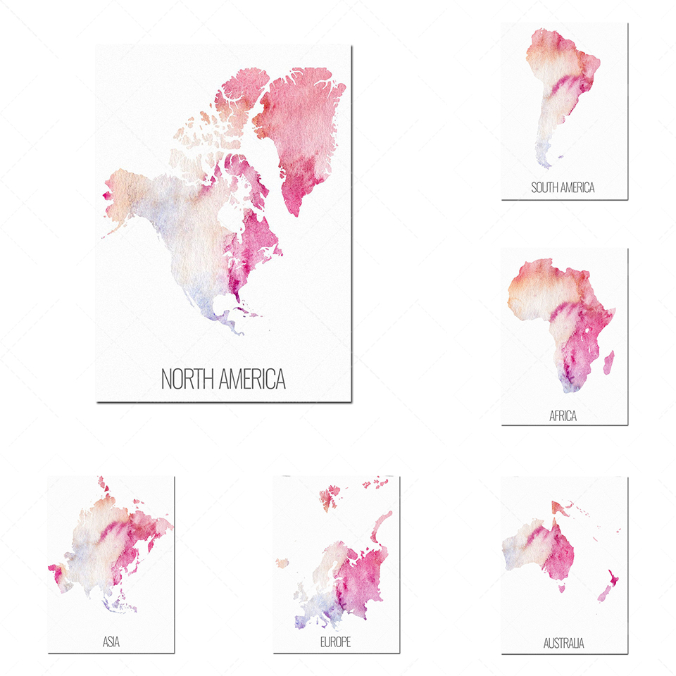 6 continent poster set, North  - Custom Star Map บทวิจารณ์และราคา