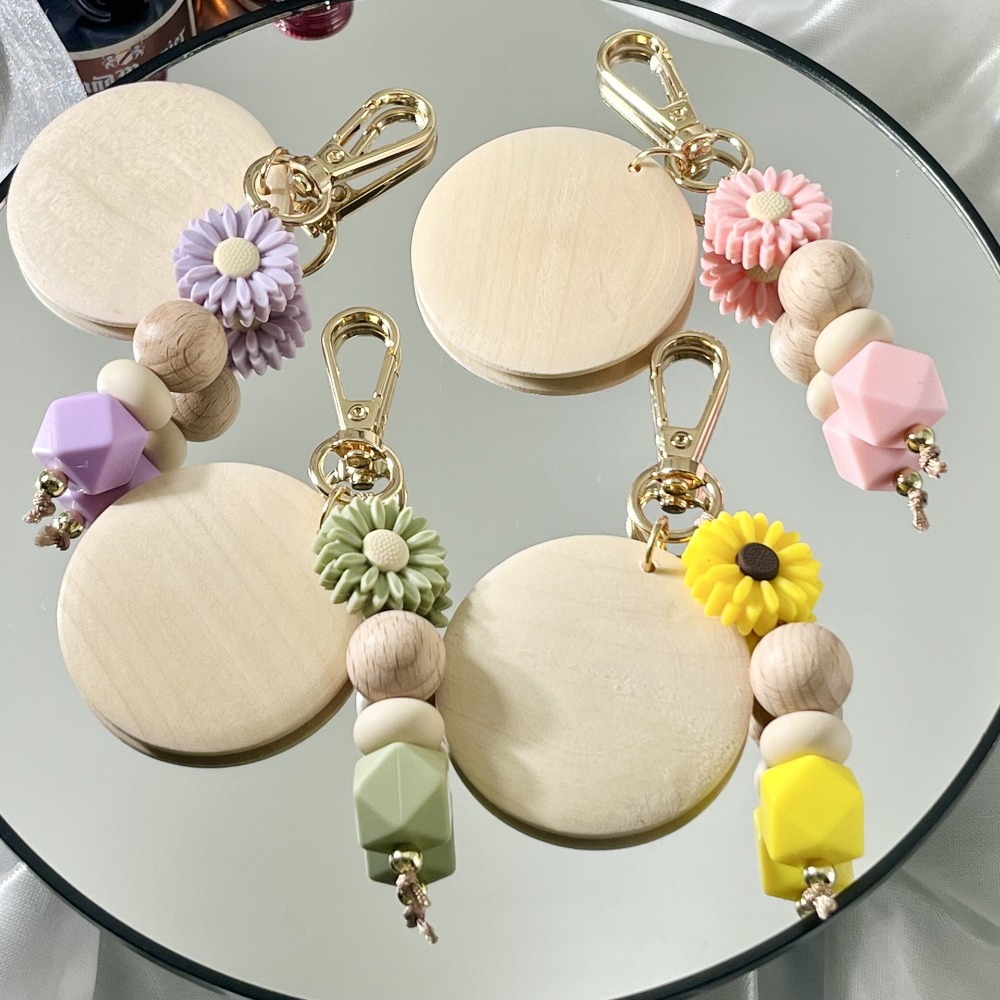 Creative Bamboo Pendant Keycha - Initial Ring Custom บทวิจารณ์และราคา