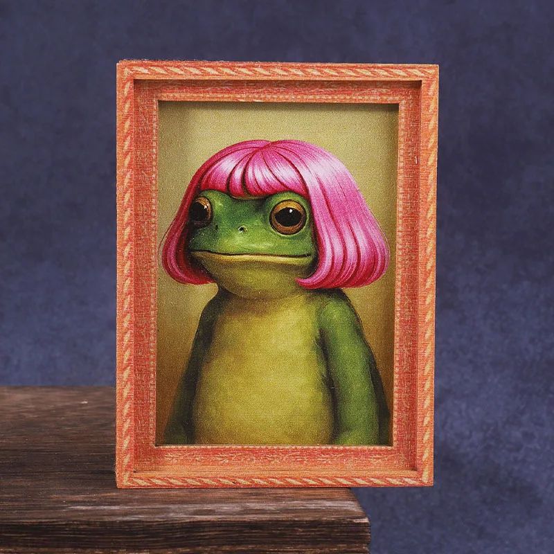 Mini Wooden Photo Frame Frog F - Engraved Wood Frame บทวิจารณ์และราคา