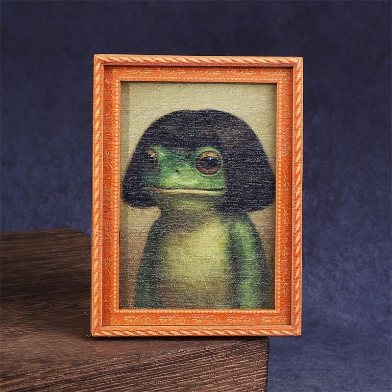 Mini Wooden Photo Frame Frog F - Engraved Wood Frame บทวิจารณ์และราคา