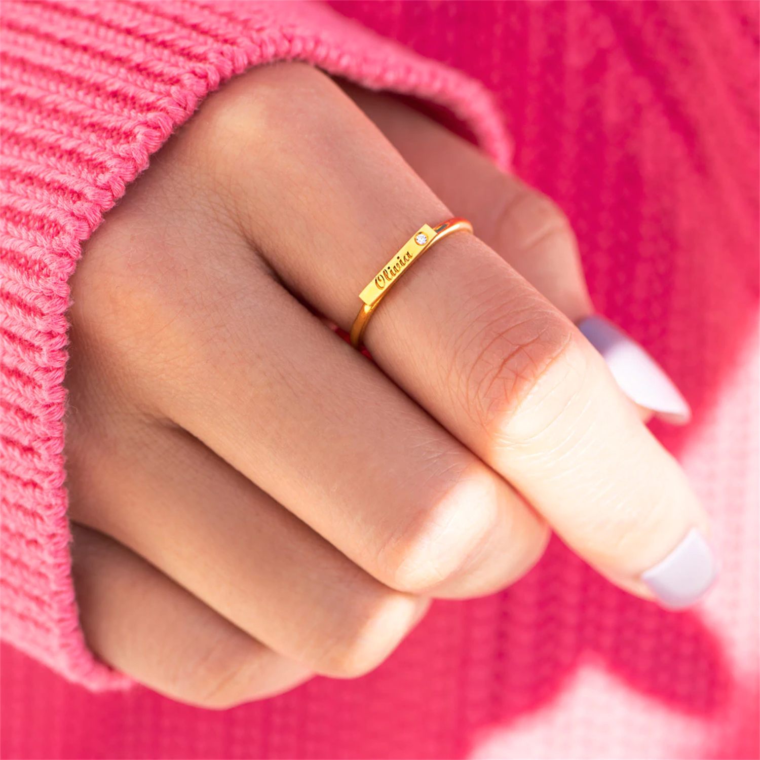 PERSONALIZED ENGRAVED MINIMALI - Initial Ring Custom บทวิจารณ์และราคา