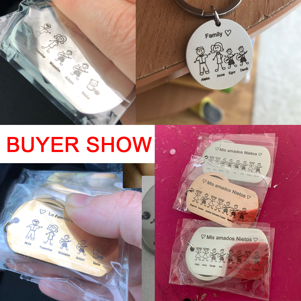 Family Personalized Keychain C - Initial Ring Custom บทวิจารณ์และราคา