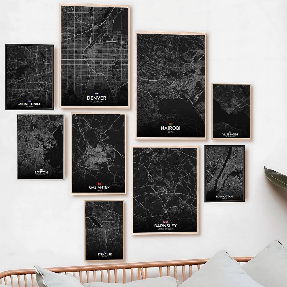 Paris London New York CUSTOM C - Custom Map Poster บทวิจารณ์และราคา