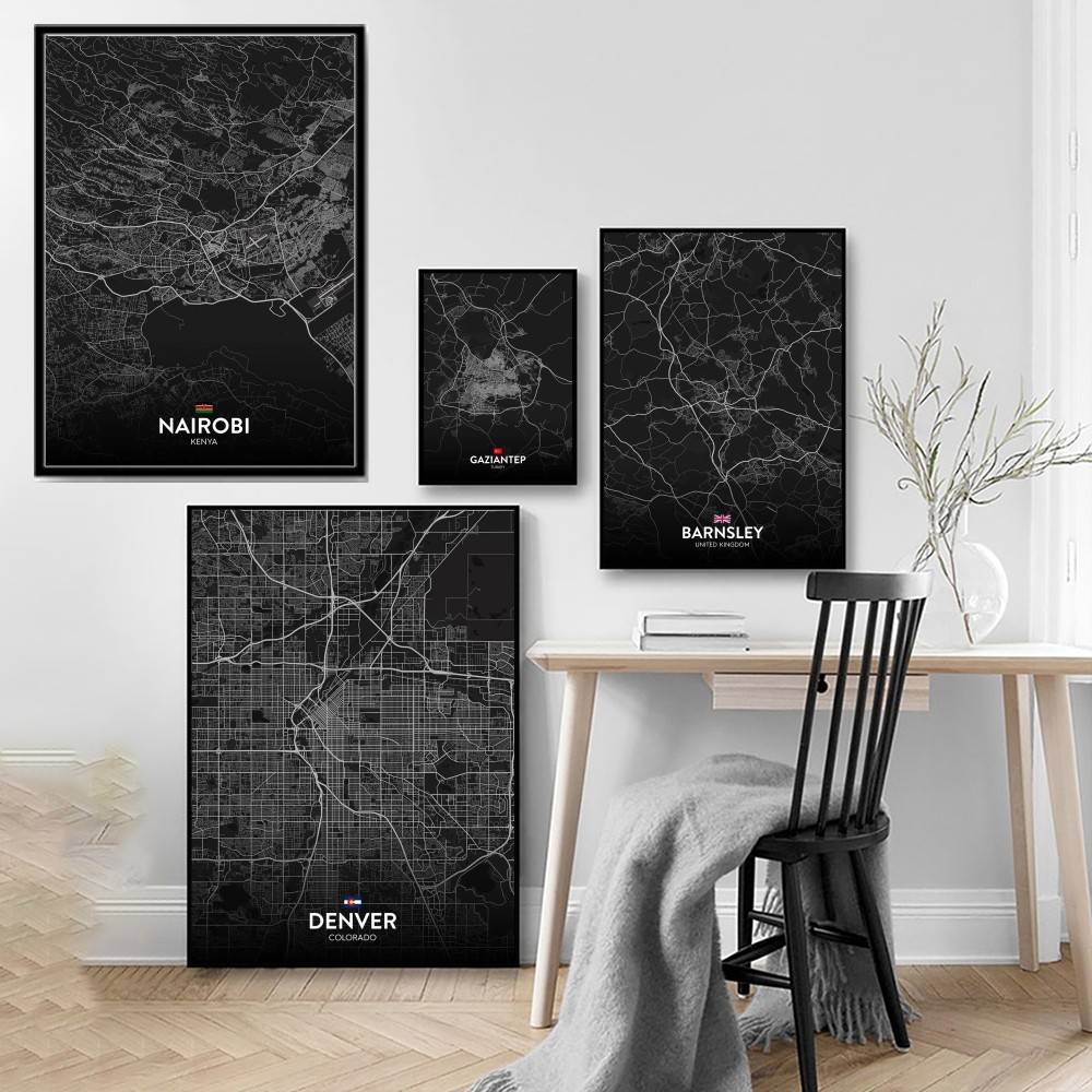 Paris London New York CUSTOM C - Custom Map Poster บทวิจารณ์และราคา