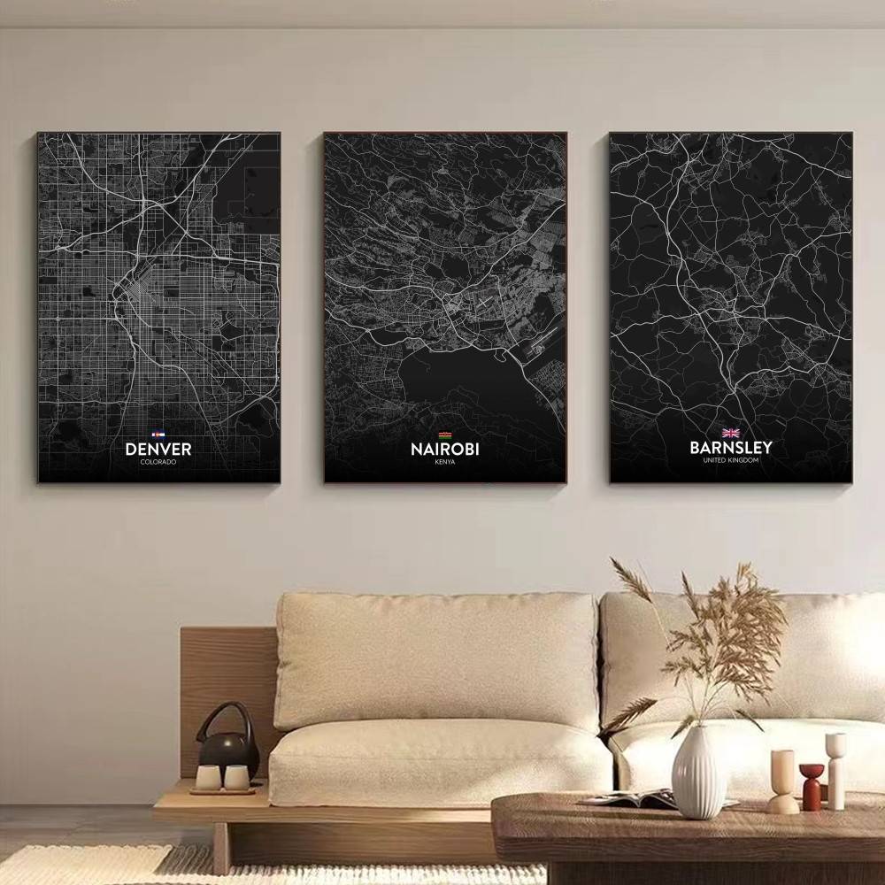 Paris London New York CUSTOM C - Custom Map Poster บทวิจารณ์และราคา