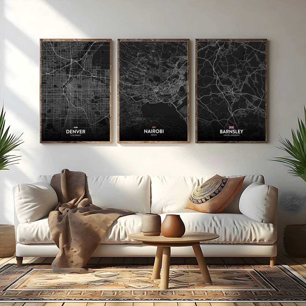Paris London New York CUSTOM C - Custom Map Poster บทวิจารณ์และราคา