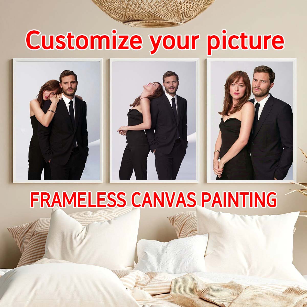 Custom Print Canvas Painting F - Pet Portrait Custom บทวิจารณ์และราคา