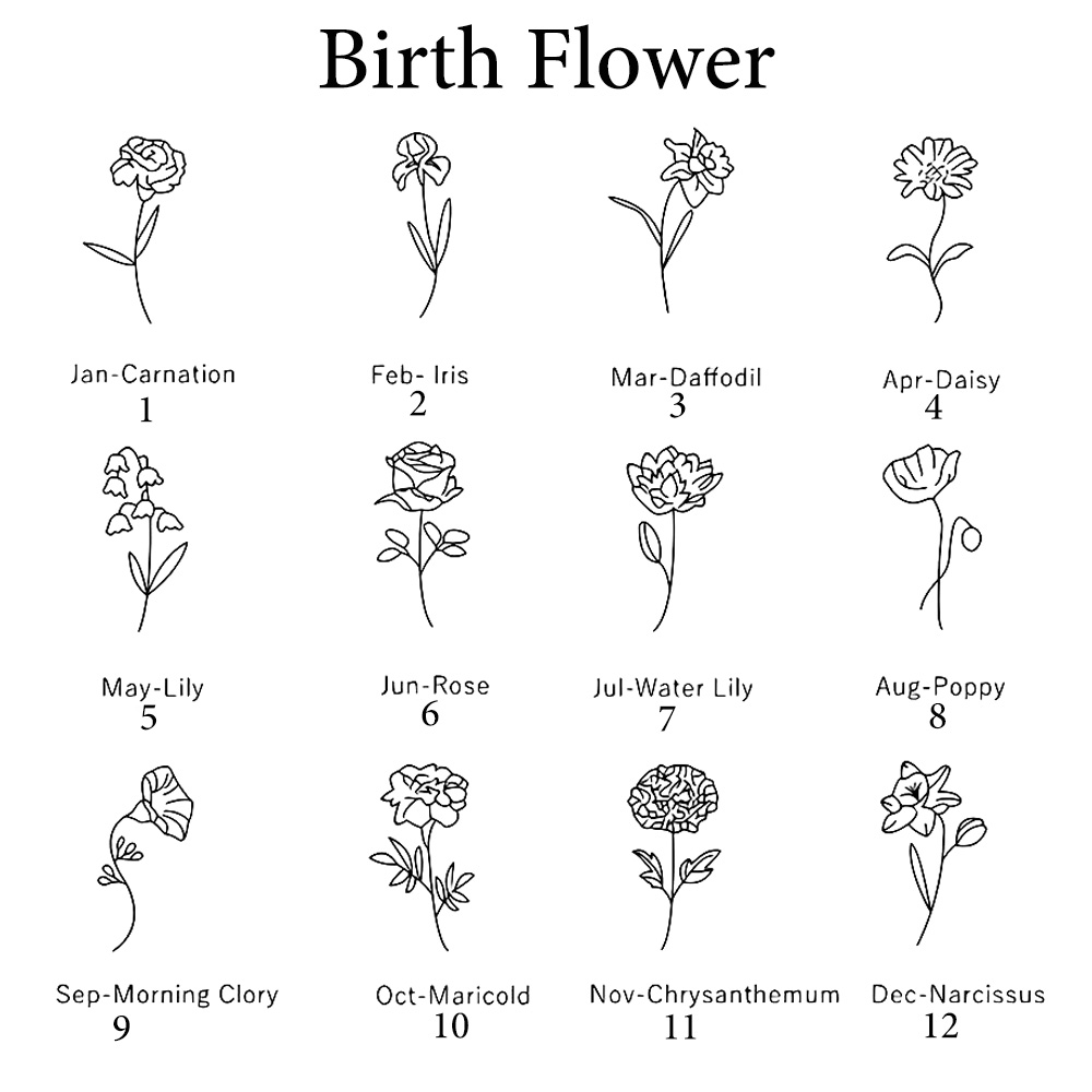 Haiyufly Custom Name Necklace  - Birth Flower Necklace บทวิจารณ์และราคา