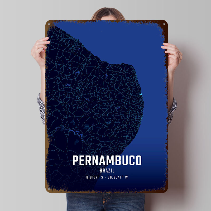 Pernambuco Midnight City Map M - Custom Map Poster บทวิจารณ์และราคา
