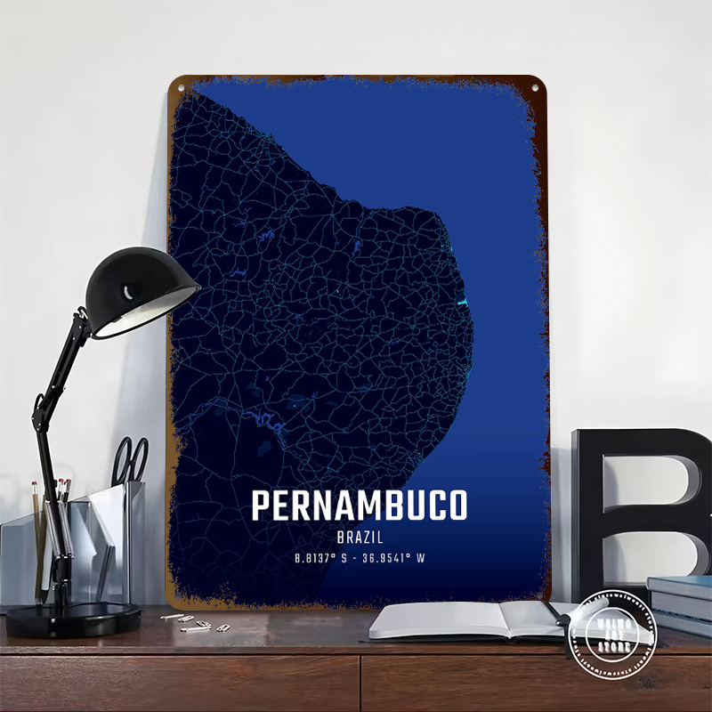 Pernambuco Midnight City Map M - Custom Map Poster บทวิจารณ์และราคา
