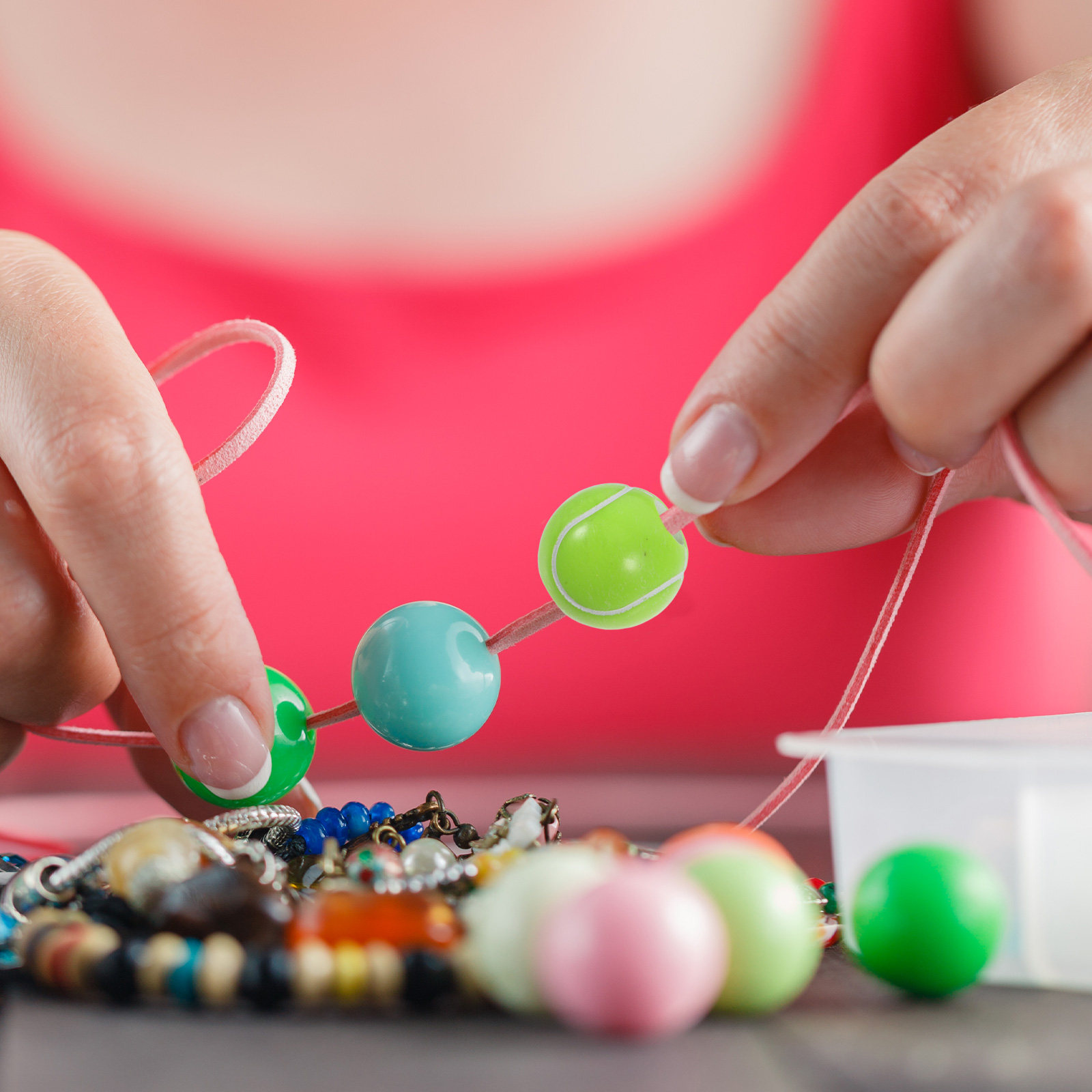 100Pcs Tennis Beads Handmade B - Coordinates Bracelet บทวิจารณ์และราคา