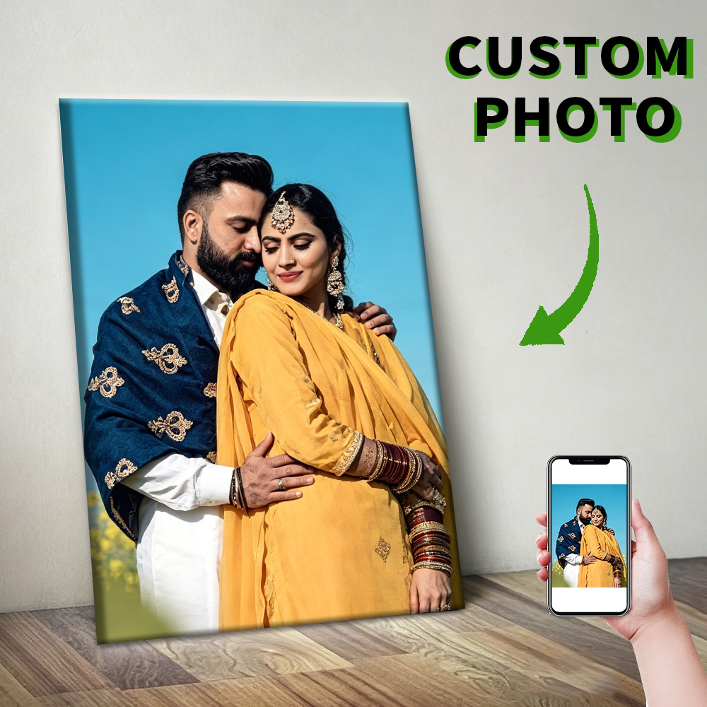 1 Pc Customized Photos on Canv - Engraved Wood Frame บทวิจารณ์และราคา