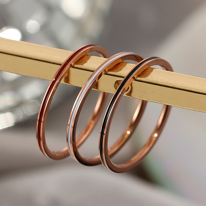 Titanium Steel Rose Gold Color - Initial Ring Custom บทวิจารณ์และราคา