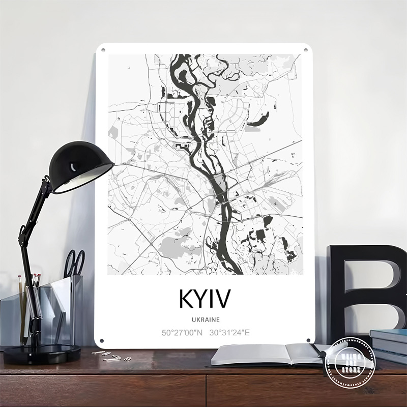 Kyiv City Map Printed Poster C - Custom Map Poster บทวิจารณ์และราคา