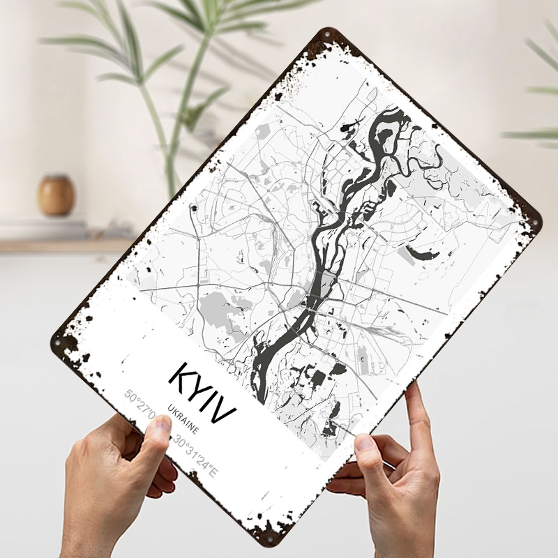 Kyiv City Map Printed Poster C - Custom Map Poster บทวิจารณ์และราคา