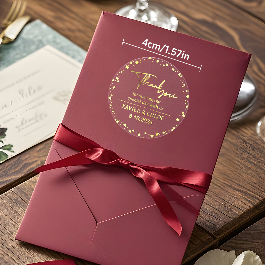 Custom Gold Transparent Waterp - Personalised Candle Label บทวิจารณ์และราคา
