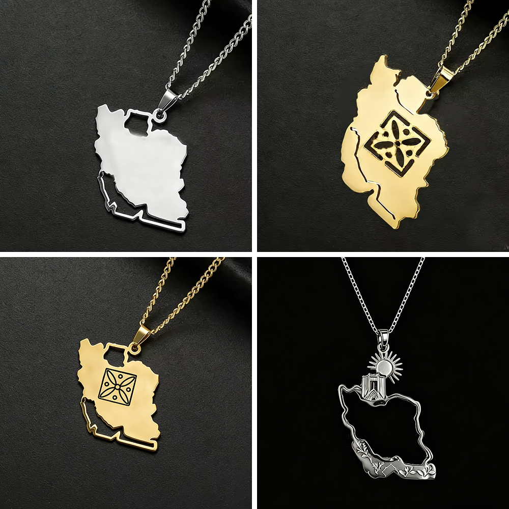 Lucktune Iran Map Pendant Neck - Custom Star Map บทวิจารณ์และราคา