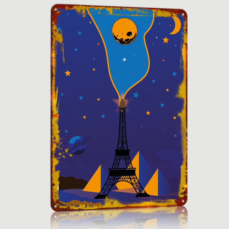 Eiffel Tower Night Sky Poster  - Custom Night Sky บทวิจารณ์และราคา